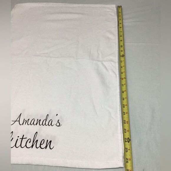 Anthropologie Cupcakes and Cashmere Personalized Kitchen Towel Amanda New White - Picture 6 of 6